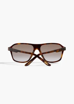Khaite Eyewear-x Oliver Peoples 1978RX in Dark Mahogany and Soft Tan Gradient