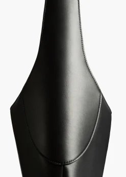 Khaite Shoulder Bags-Large Joan Hobo in Black Leather