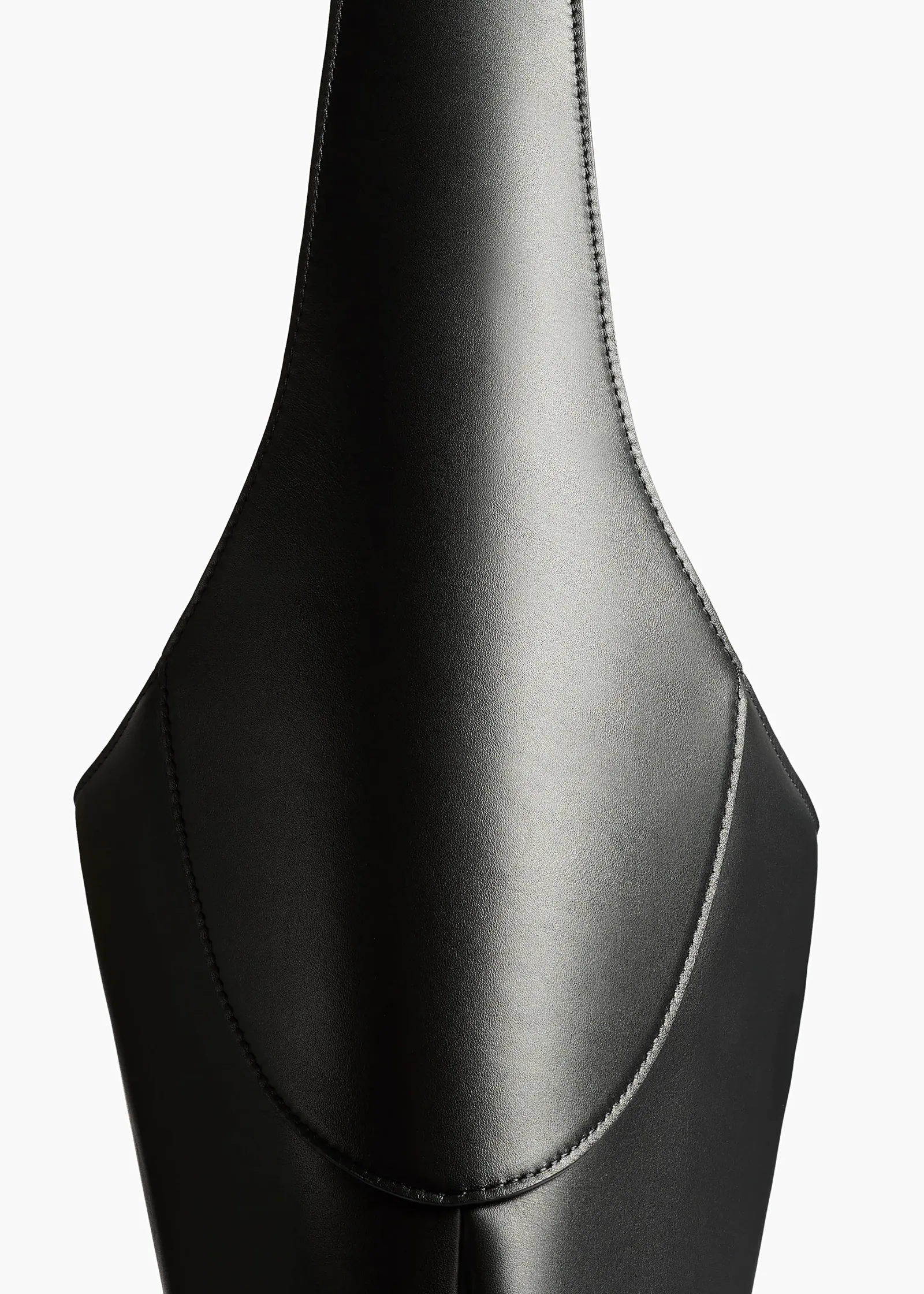 Khaite Shoulder Bags-Large Joan Hobo in Black Leather