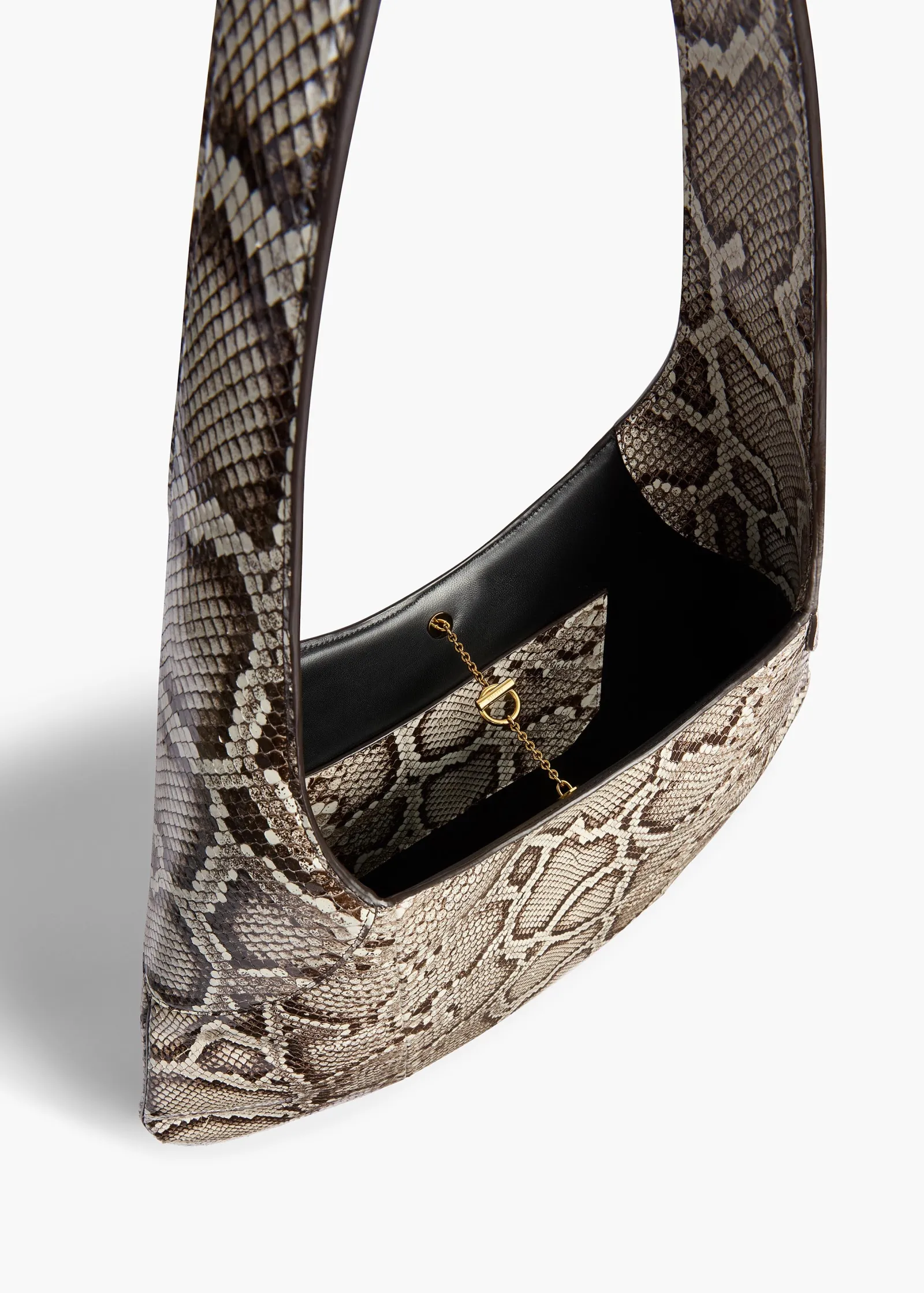Khaite Shoulder Bags-Large Joan Hobo in Natural Python