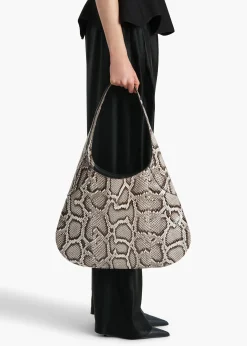 Khaite Shoulder Bags-Large Joan Hobo in Natural Python