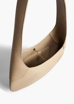 Khaite Shoulder Bags-Large Joan Hobo in Toffee Leather