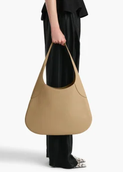 Khaite Shoulder Bags-Large Joan Hobo in Toffee Leather