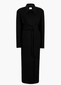 Khaite Outerwear & Coats-Lea Coat in Black