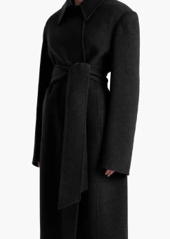 Khaite Outerwear & Coats-Lea Coat in Black