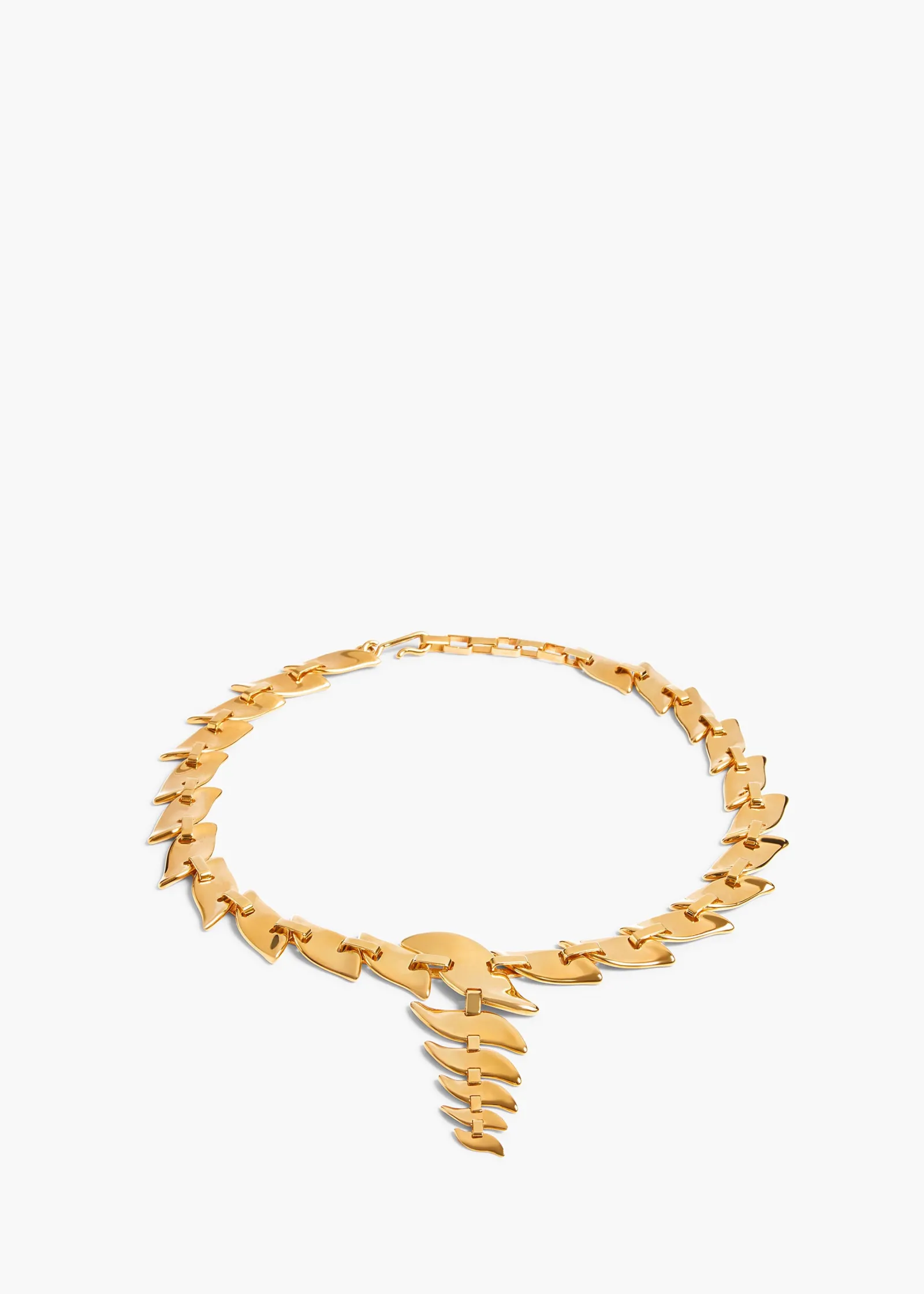 Khaite Jewelry-Leaf Chain Necklace in Gold