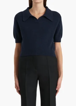Khaite Knitwear-Leni Sweater in Midnight