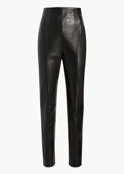 Khaite Pants-Lenn Pant in Black Leather