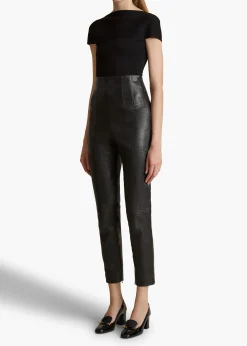 Khaite Pants-Lenn Pant in Black Leather