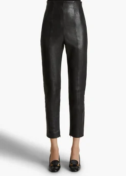 Khaite Pants-Lenn Pant in Black Leather