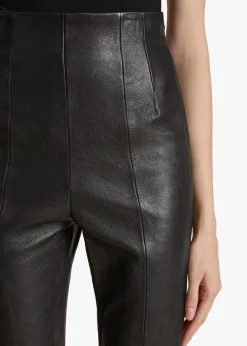 Khaite Pants-Lenn Pant in Black Leather