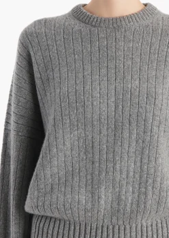 Khaite Knitwear-Lennox Sweater in Fog