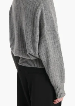 Khaite Knitwear-Lennox Sweater in Fog