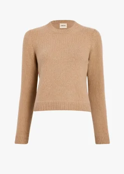 Khaite Knitwear-Leta Sweater in Biscotti