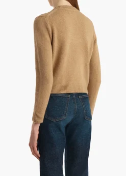 Khaite Knitwear-Leta Sweater in Biscotti