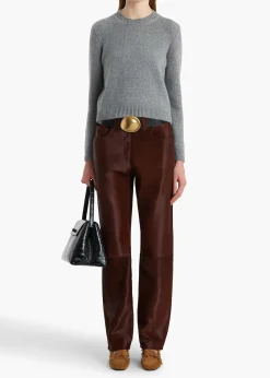 Khaite Knitwear-Leta Sweater in Fog