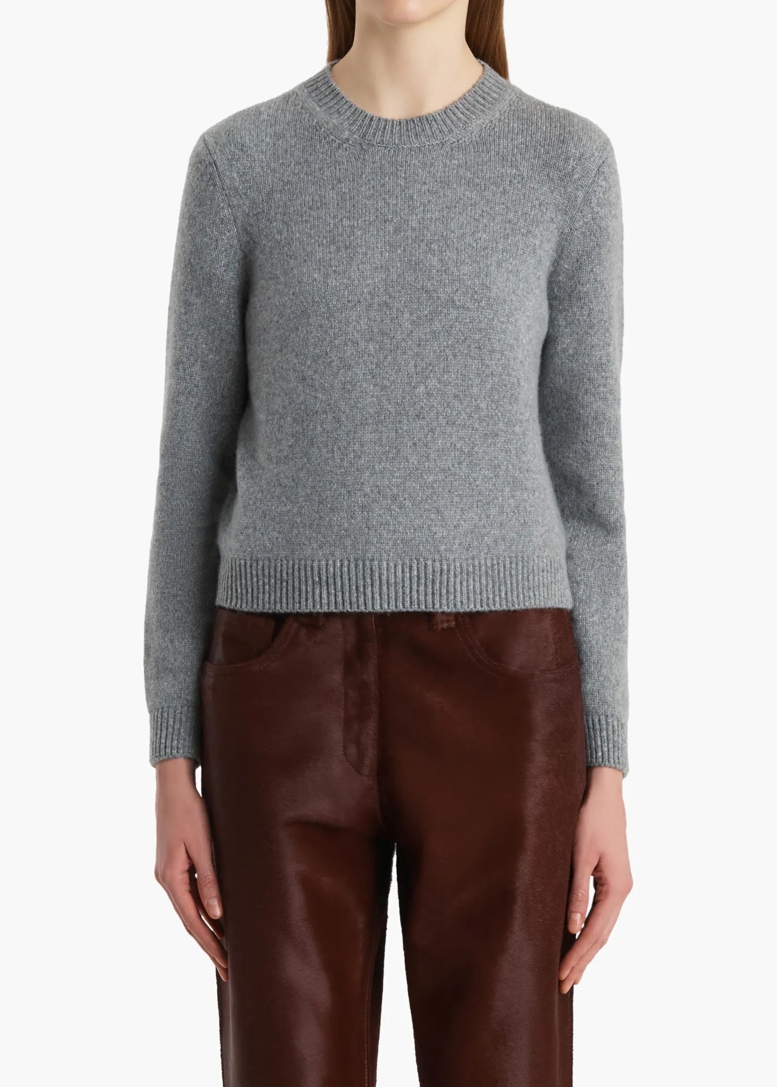 Khaite Knitwear-Leta Sweater in Fog