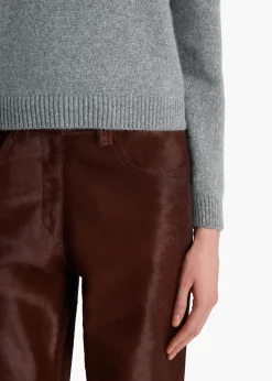 Khaite Knitwear-Leta Sweater in Fog
