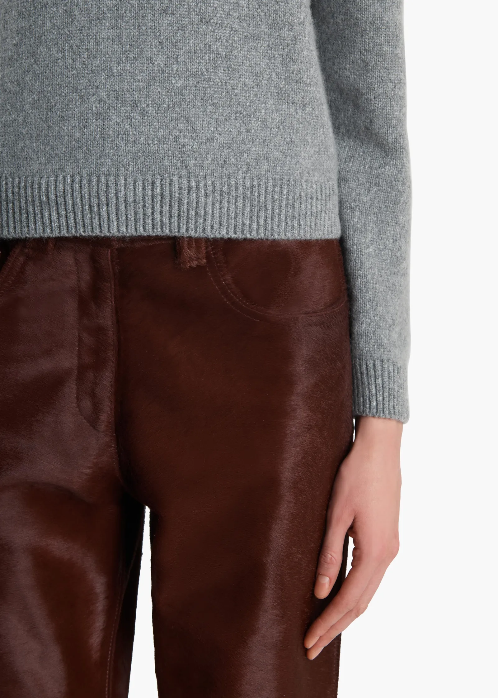 Khaite Knitwear-Leta Sweater in Fog
