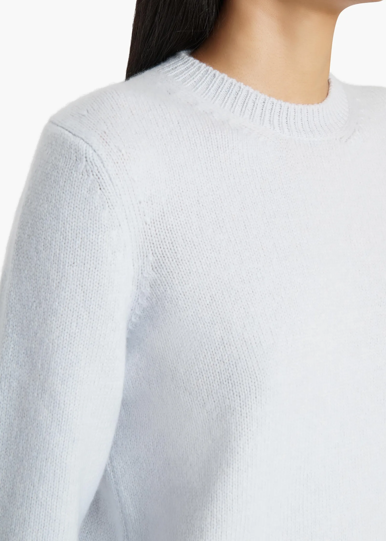 Khaite Knitwear-Leta Sweater in Ice Blue