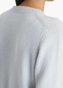 Khaite Knitwear-Leta Sweater in Ice Blue