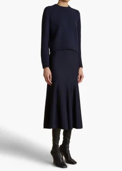 Khaite Knitwear-Leta Sweater in Midnight