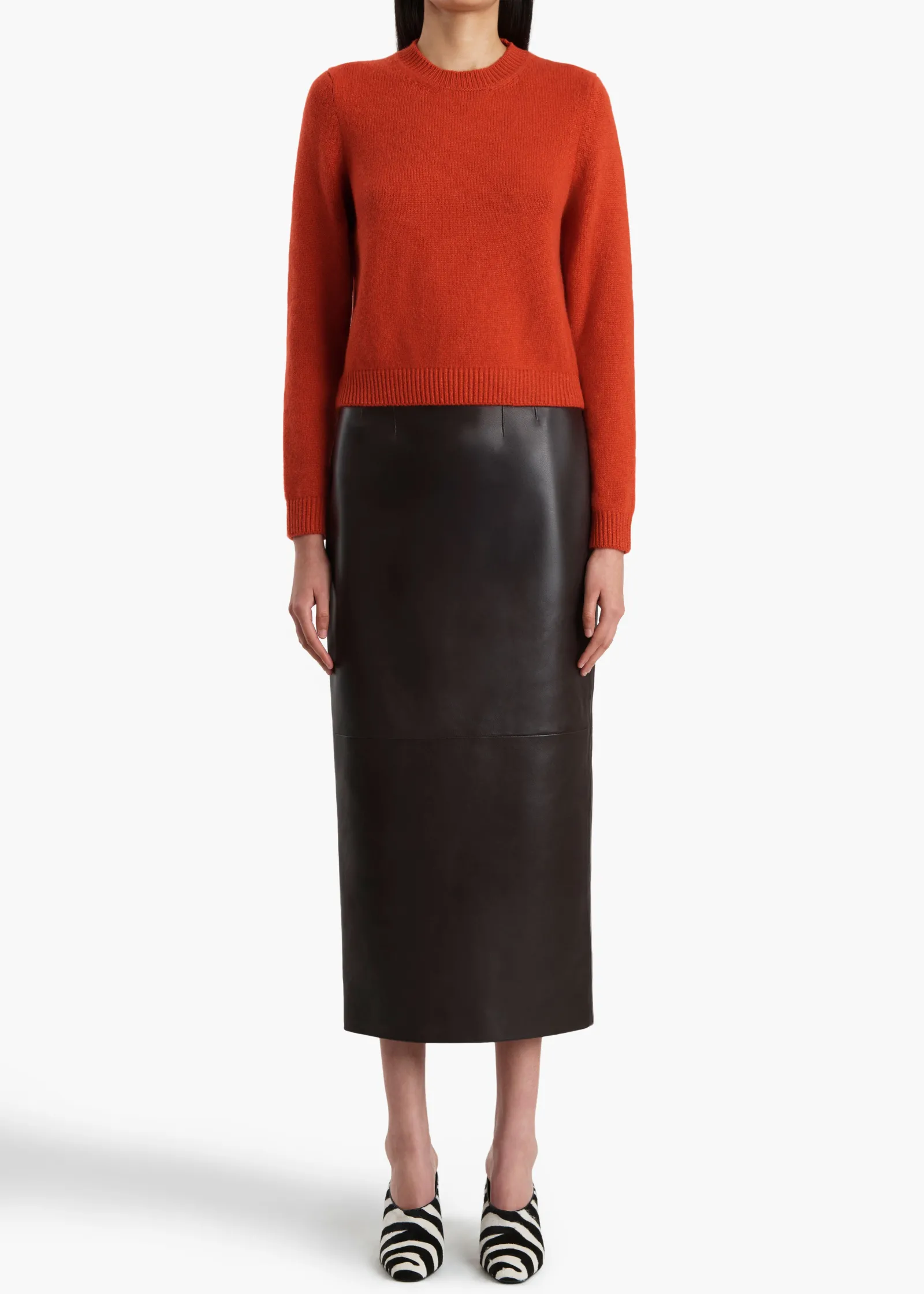 Khaite Knitwear-Leta Sweater in Persimmon