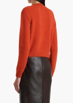 Khaite Knitwear-Leta Sweater in Persimmon