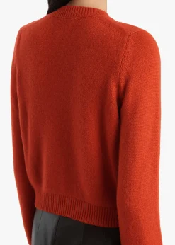 Khaite Knitwear-Leta Sweater in Persimmon