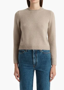 Khaite Knitwear-Leta Sweater in Putty