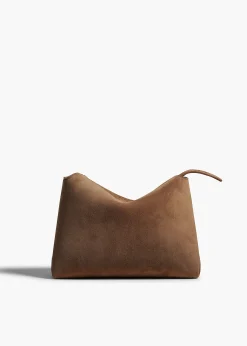 Khaite Crossbody Bags-Lina Crossbody Bag in Cedar Suede