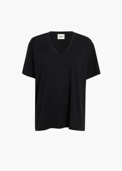 Khaite T-Shirts & Tanks-Linda T-Shirt in Black