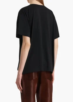 Khaite T-Shirts & Tanks-Linda T-Shirt in Black