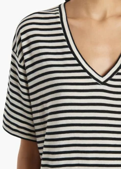 Khaite T-Shirts & Tanks-Linda T-Shirt in Black and Off White