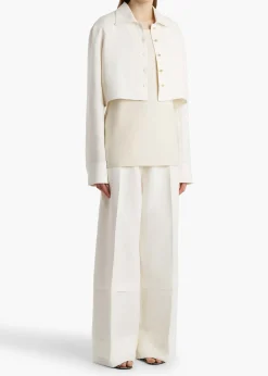 Khaite Pants-Linden Pant in Cream