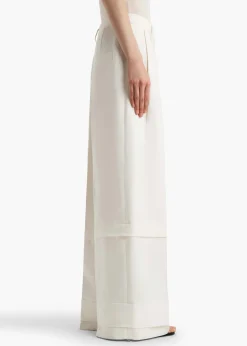 Khaite Pants-Linden Pant in Cream
