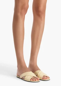 Khaite Flats|Sandals-Liria Flat Sandal in Butter Glazed Leather