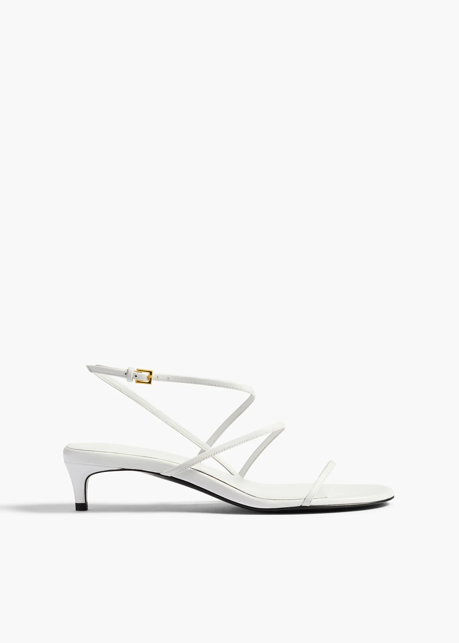Khaite Pumps|Sandals-Loop Kitten Heel Sandal in Chalk Leather