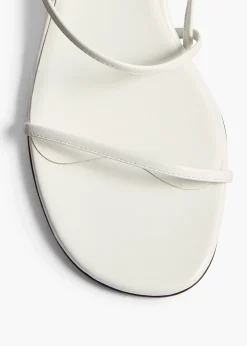 Khaite Pumps|Sandals-Loop Kitten Heel Sandal in Chalk Leather