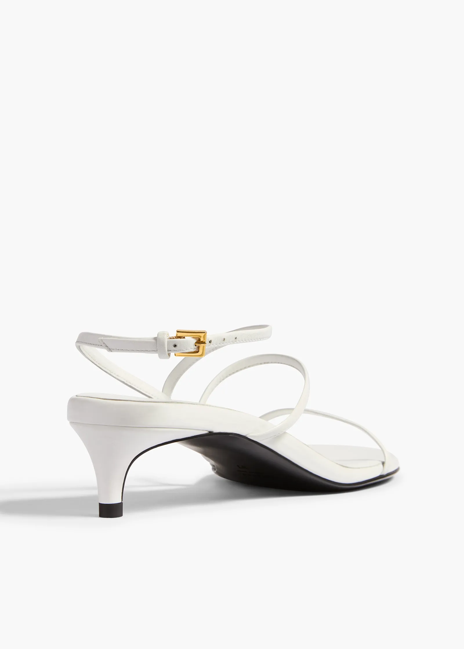 Khaite Pumps|Sandals-Loop Kitten Heel Sandal in Chalk Leather