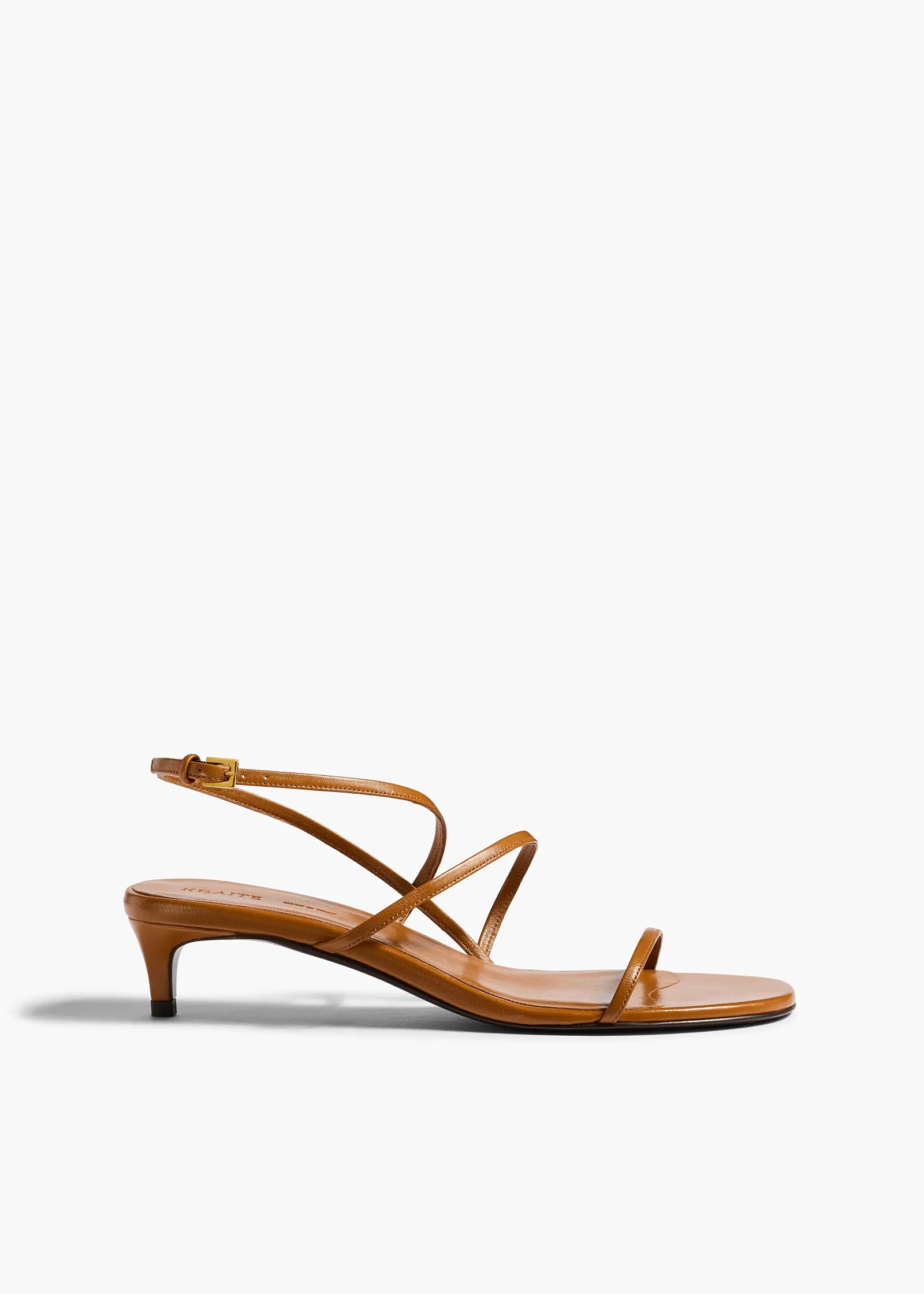 Khaite Pumps|Sandals-Loop Kitten Heel Sandal in Cuoio Leather