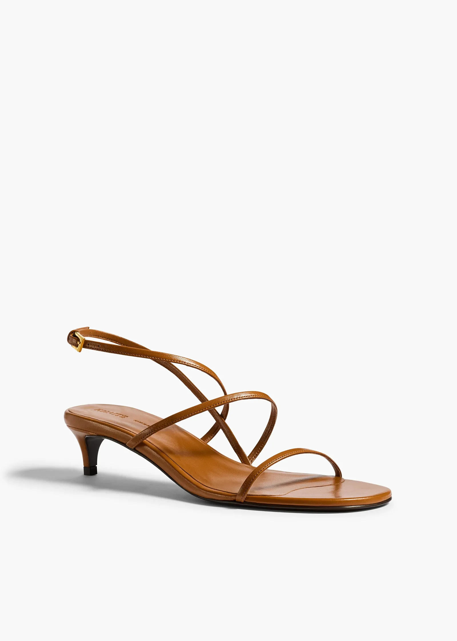 Khaite Pumps|Sandals-Loop Kitten Heel Sandal in Cuoio Leather