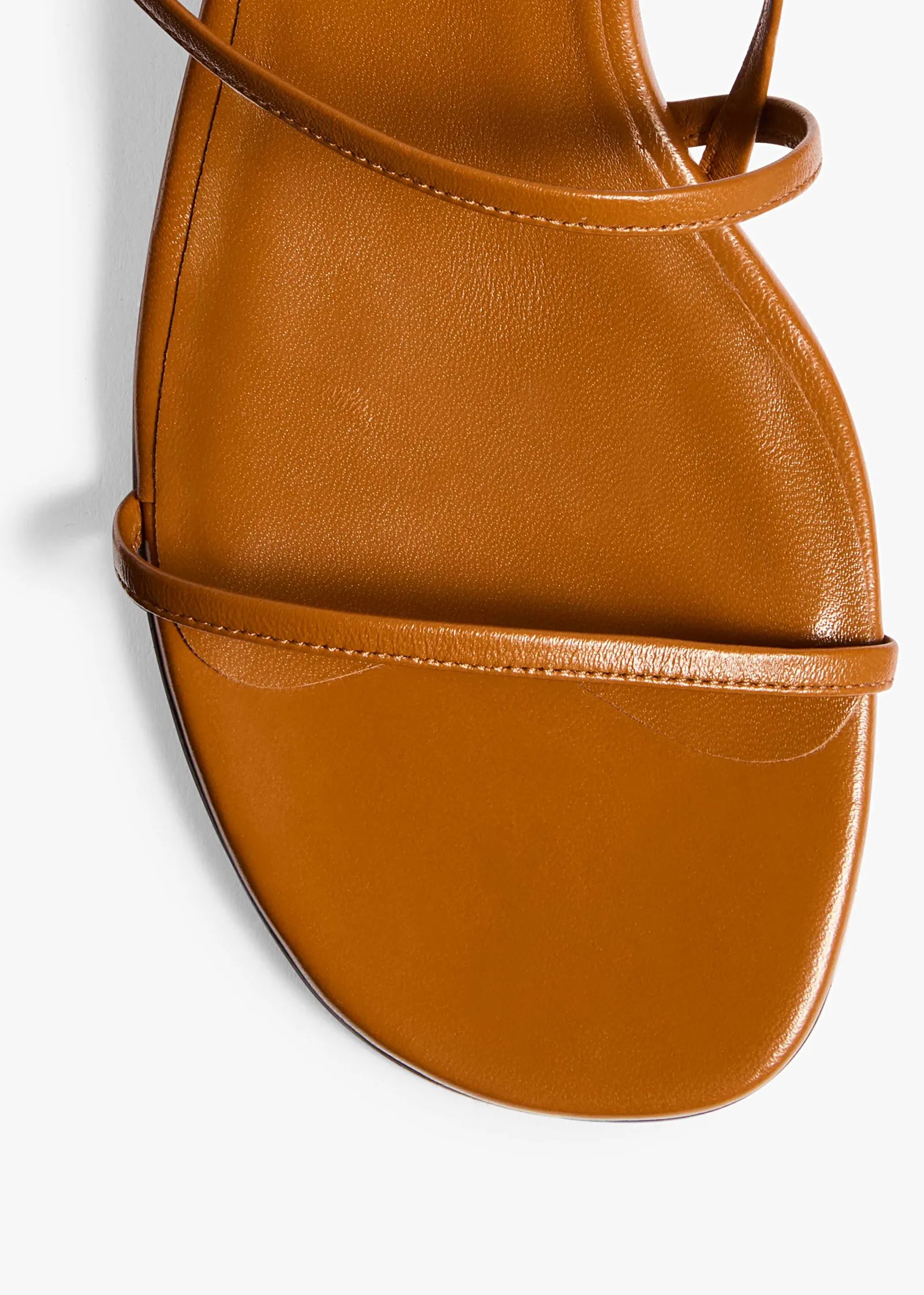 Khaite Pumps|Sandals-Loop Kitten Heel Sandal in Cuoio Leather