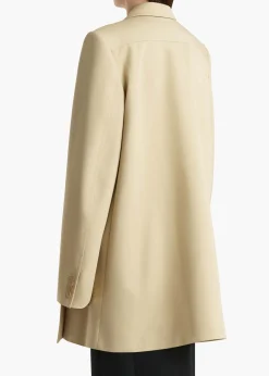 Khaite Leather|Outerwear & Coats-Lorel Coat in Natural
