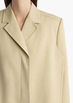 Khaite Leather|Outerwear & Coats-Lorel Coat in Natural