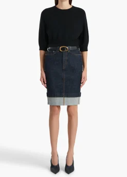 Khaite Knitwear-Lorelai Sweater in Black
