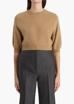 Khaite Knitwear-Lorelai Sweater in Camel