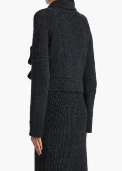 Khaite Knitwear-Lorrai Cardigan in Black