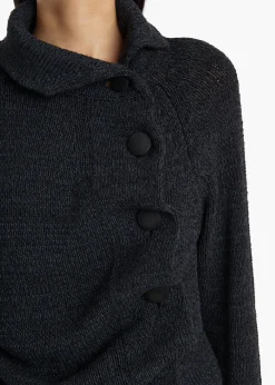Khaite Knitwear-Lorrai Cardigan in Black