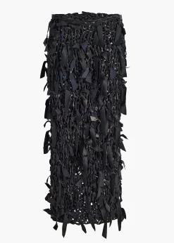 Khaite Leather|Skirts & Shorts-Lyla Skirt in Black Leather